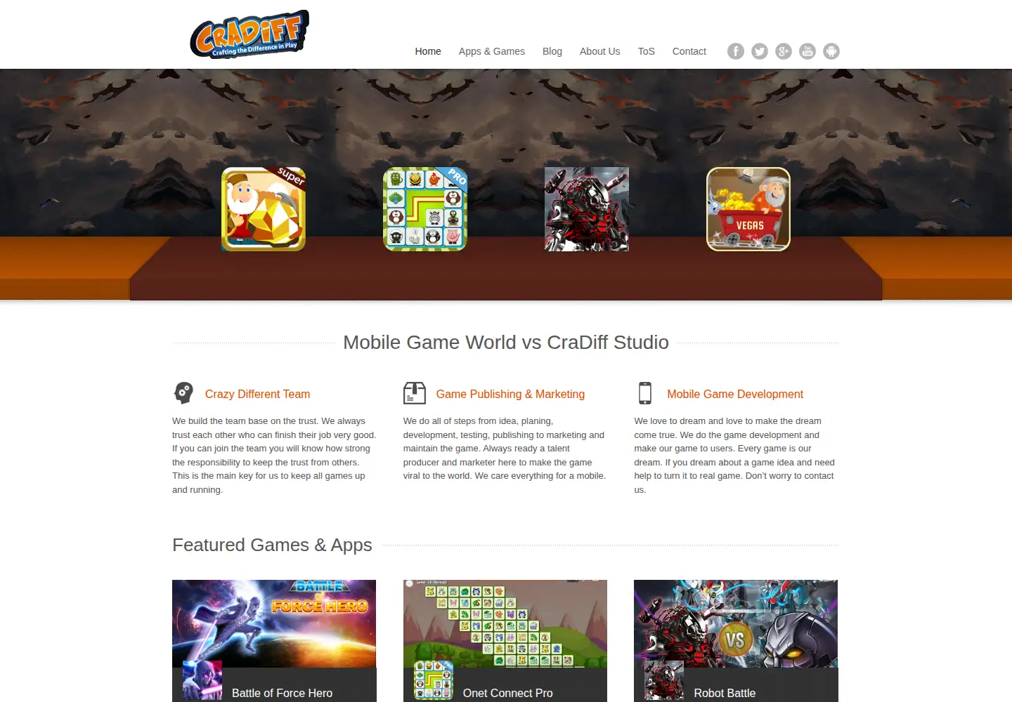 Captured homepage of cradiff.com in the current scan
