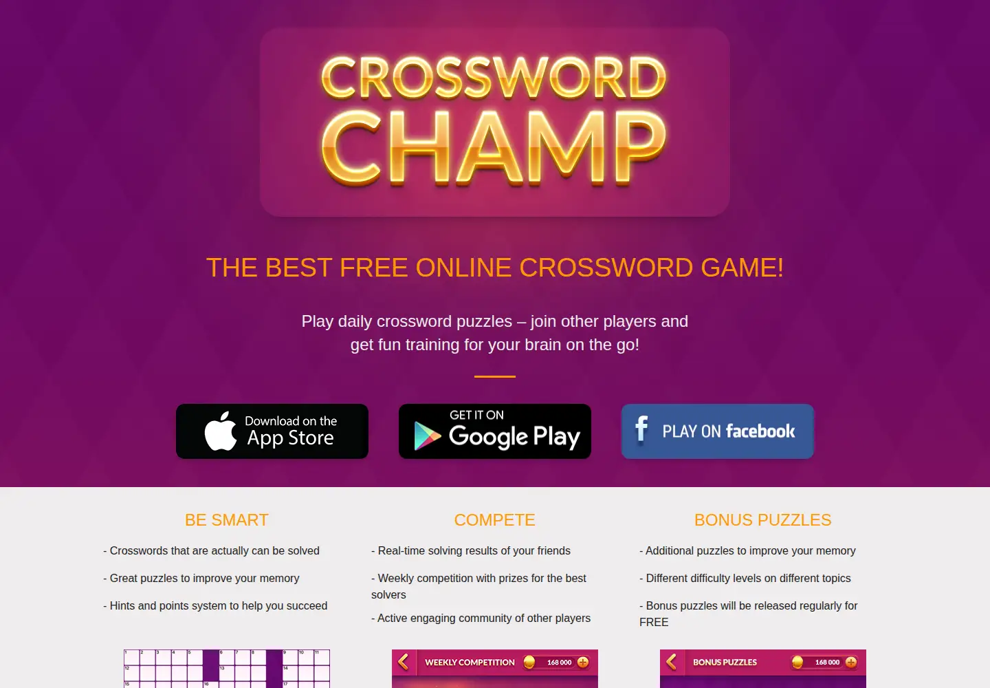 Screenshot of crosswordchamp.com