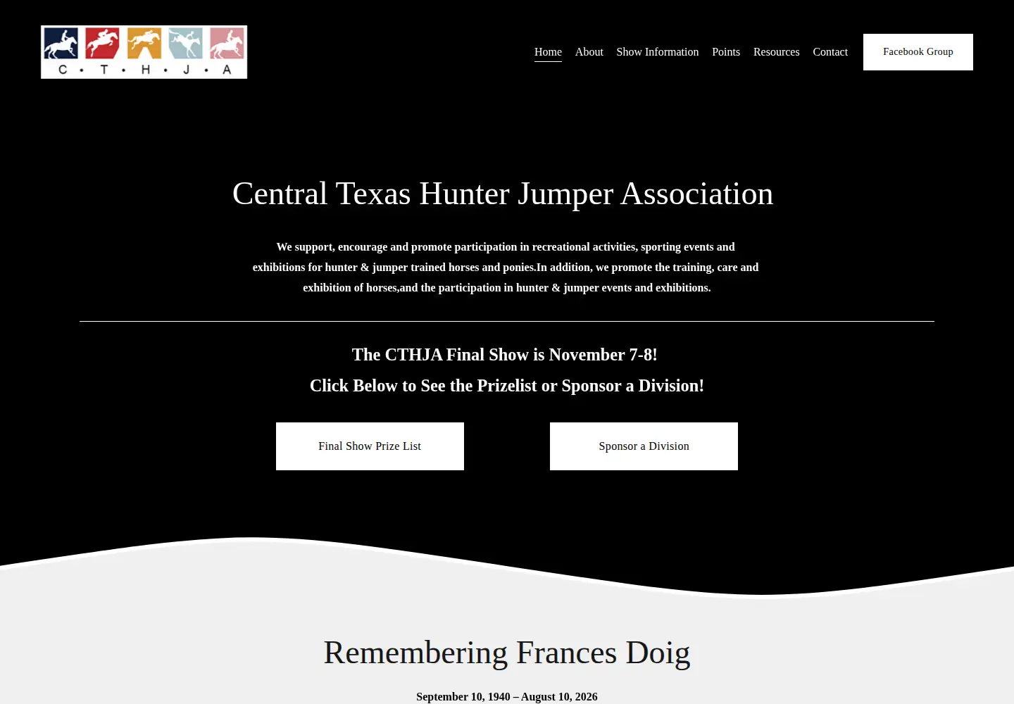 Screenshot of cthja.com