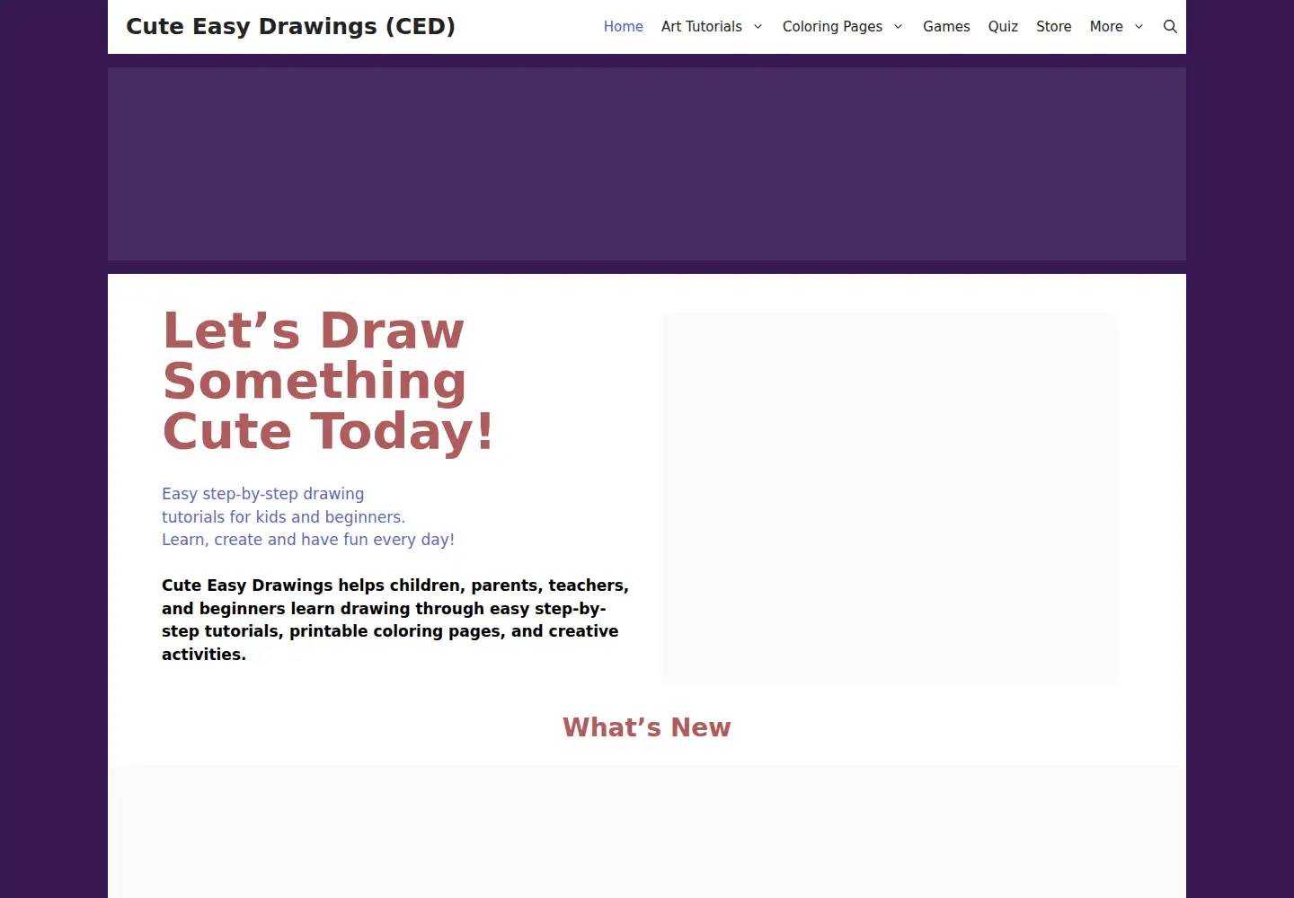 Screenshot of cuteeasydrawing.com