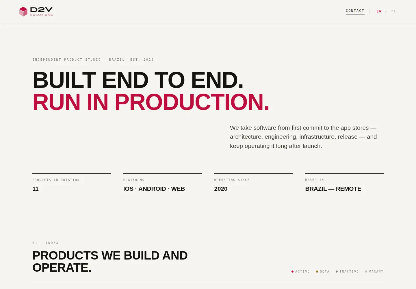 Screenshot of d2vsolutions.com