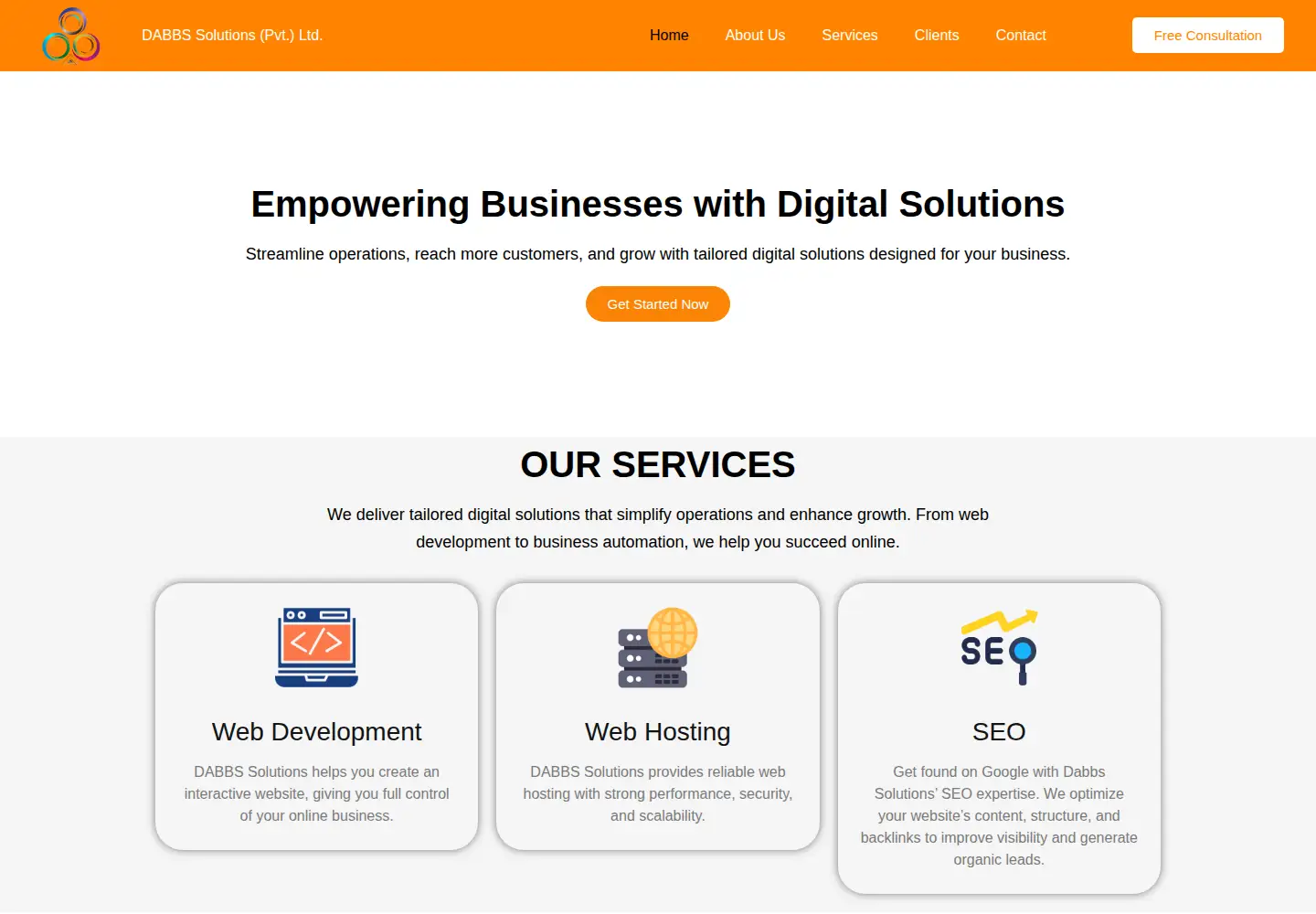 Screenshot of dabbssolutions.com