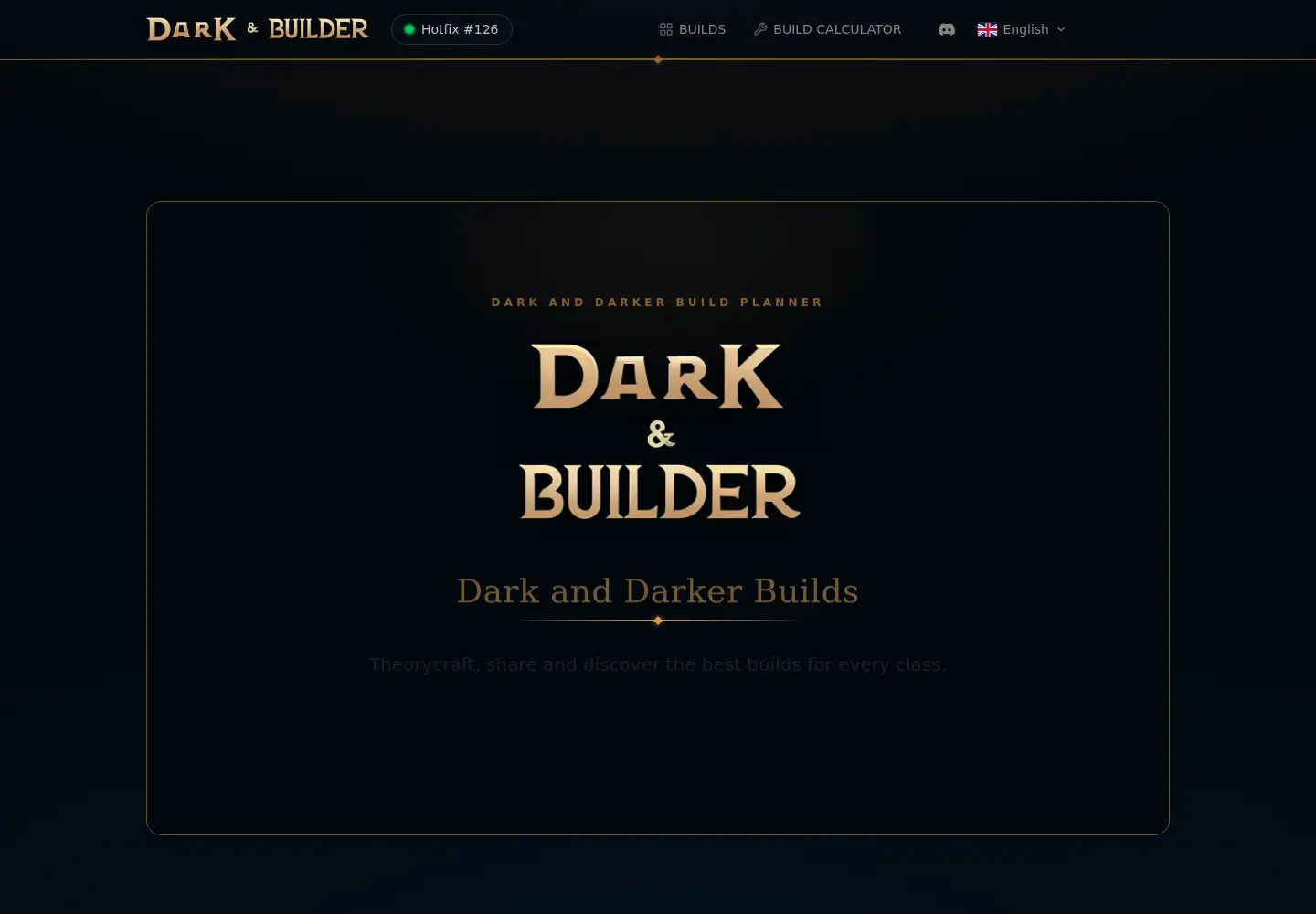 Captured homepage of darkandbuilder.com in the current scan