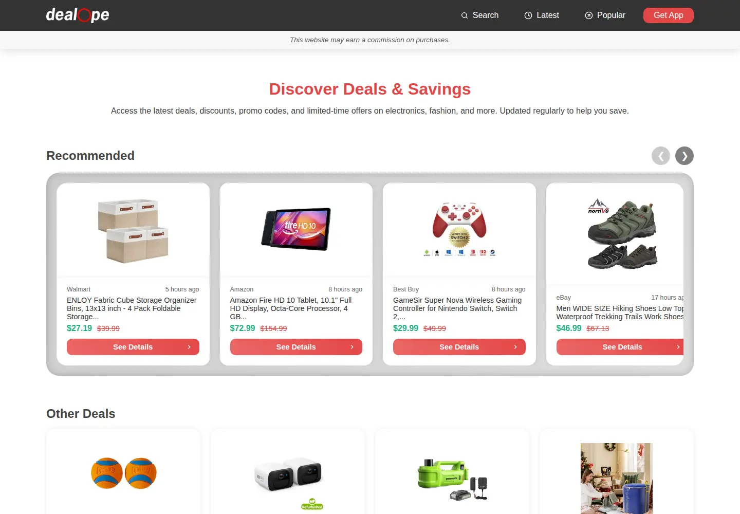Screenshot of dealope.com
