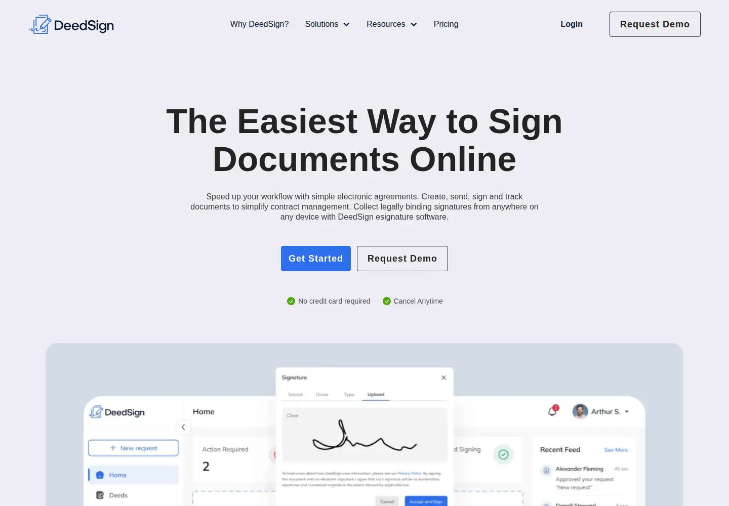Screenshot of deedsign.com