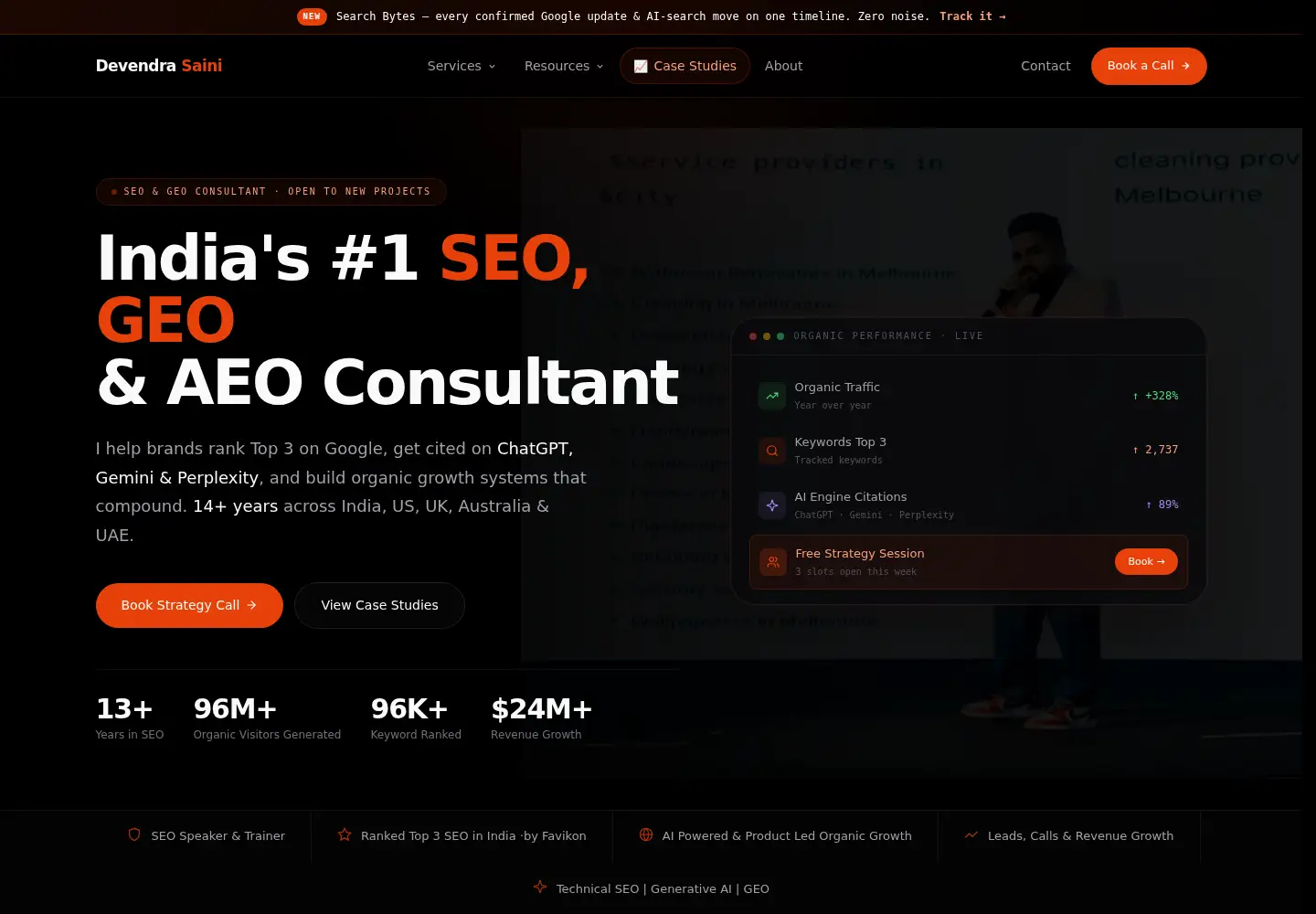 Screenshot of devendrasaini.com