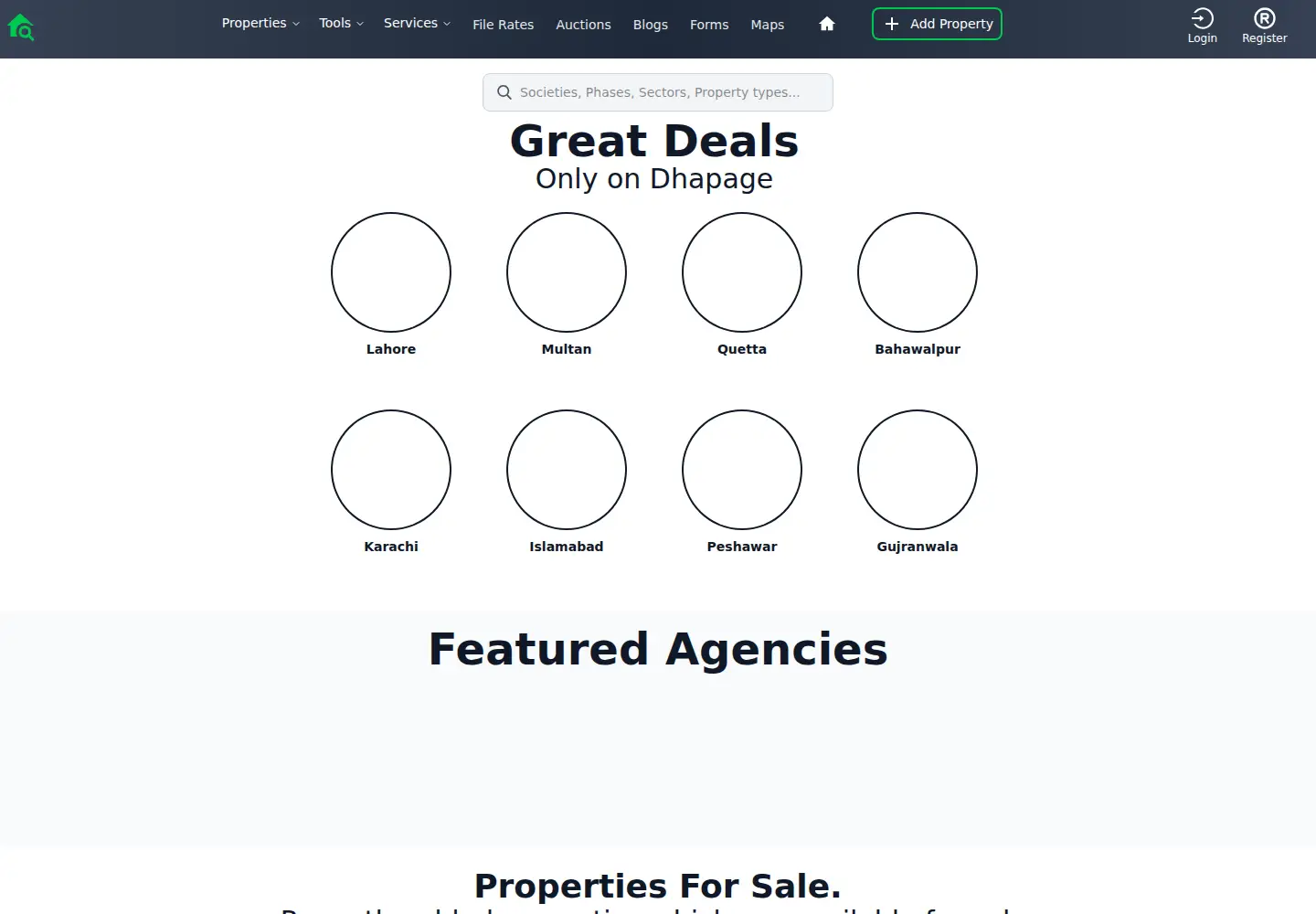 Screenshot of dhapage.com
