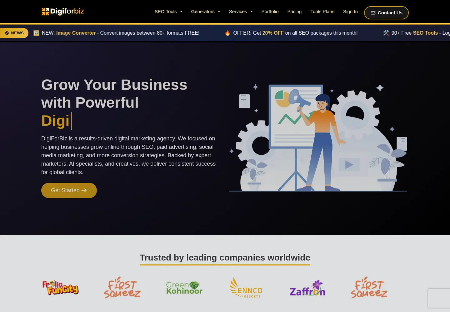 Screenshot of digiforbiz.com