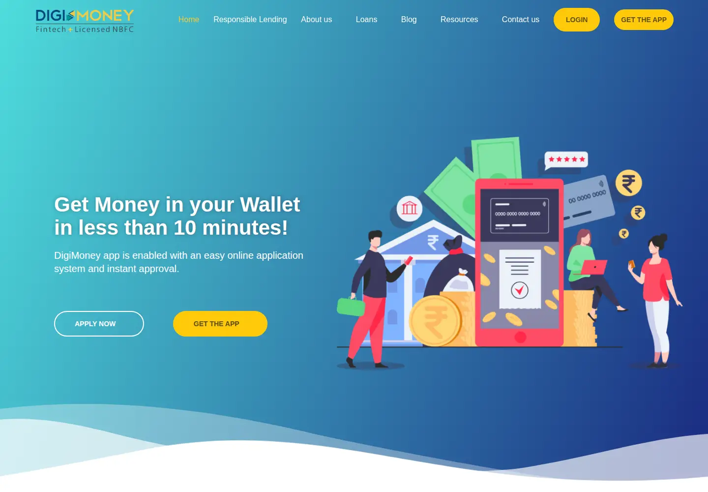 Screenshot of digimoneyfinance.com