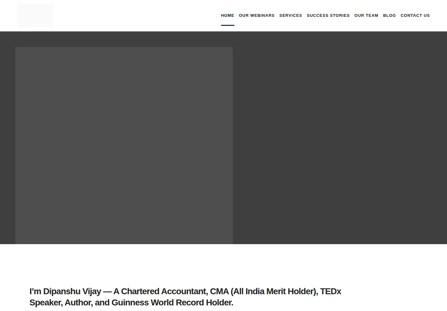 Captured homepage of dipanshuvijay.com in the current scan