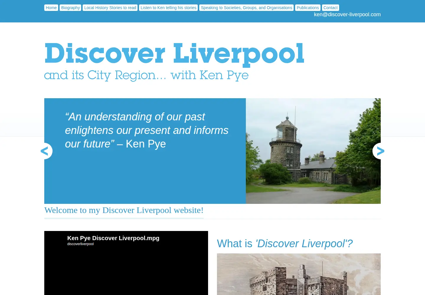 Captured homepage of discover-liverpool.com in the current scan