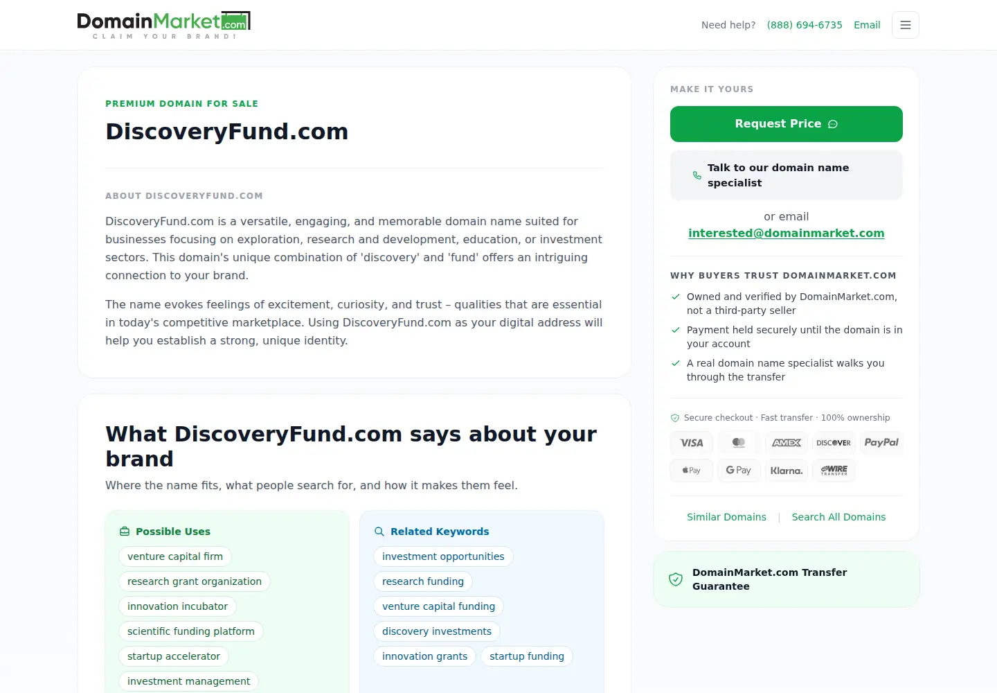 Screenshot of discoveryfund.com