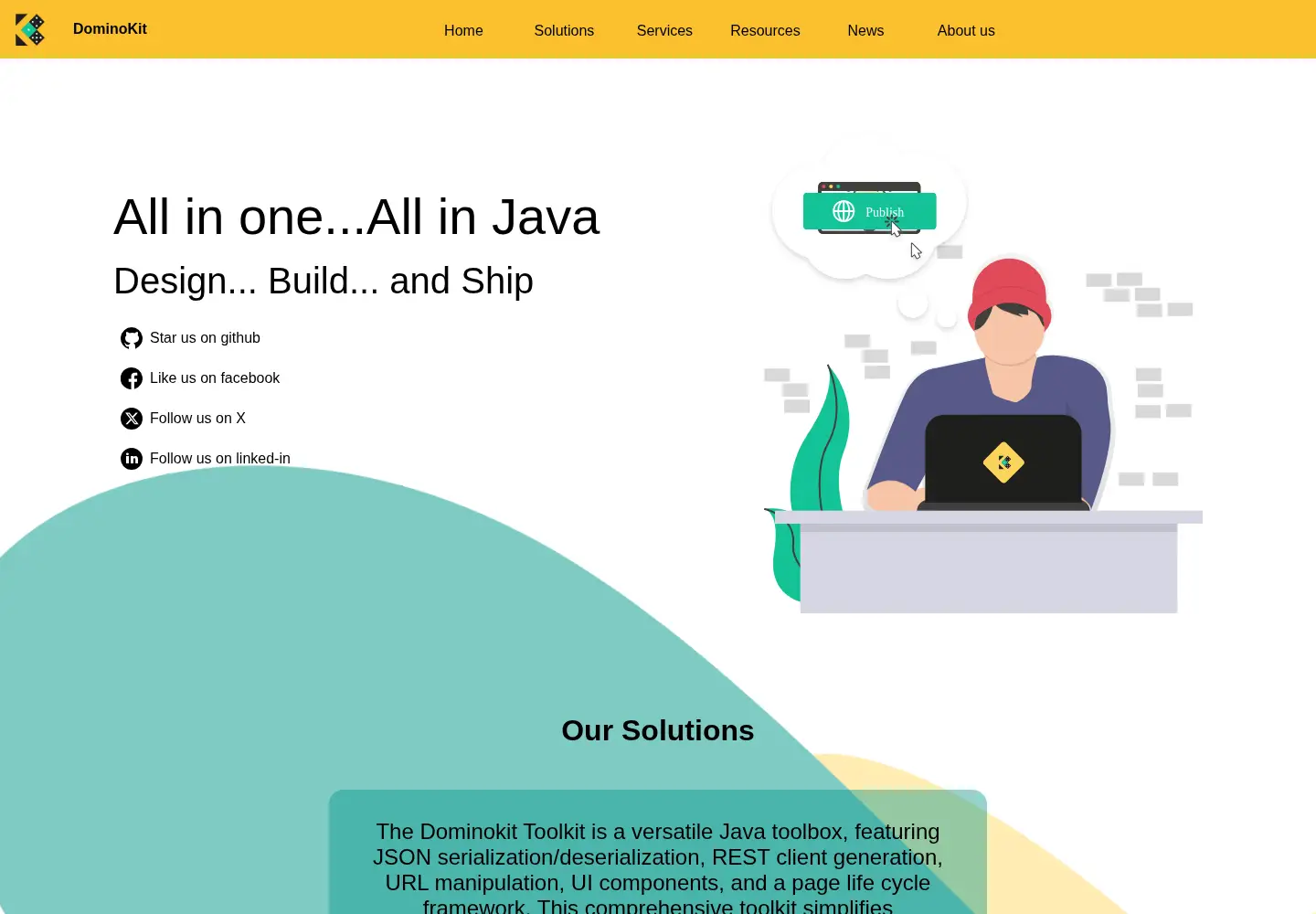 Screenshot of dominokit.com