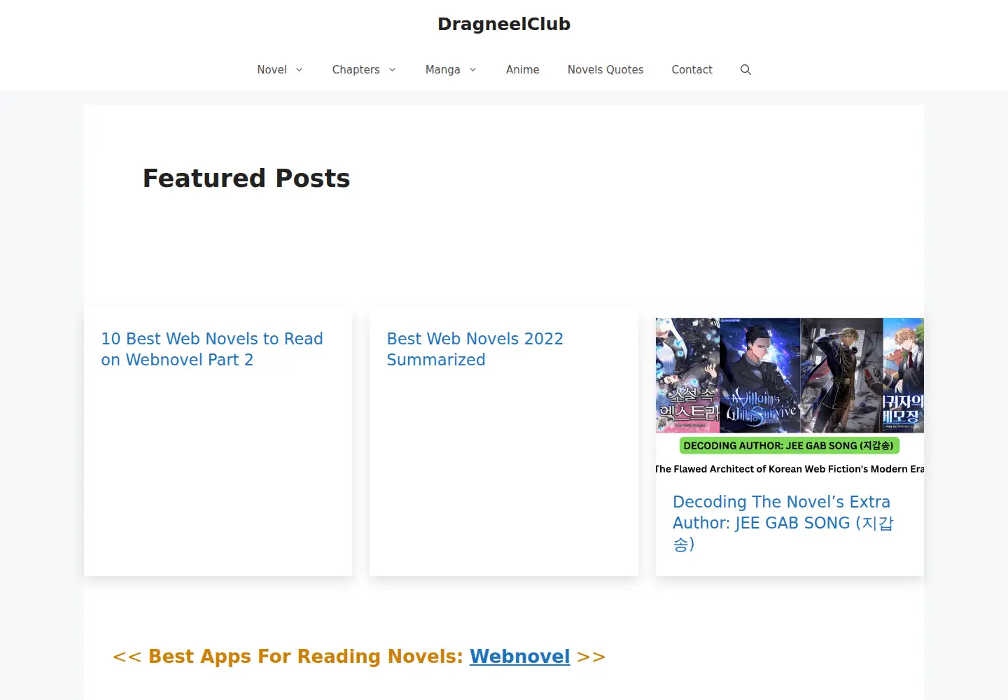 Screenshot of dragneelclub.com