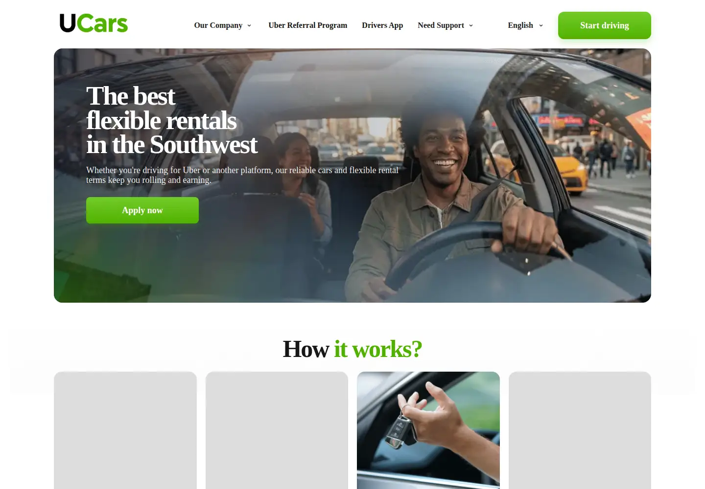 Screenshot of driveucars.com