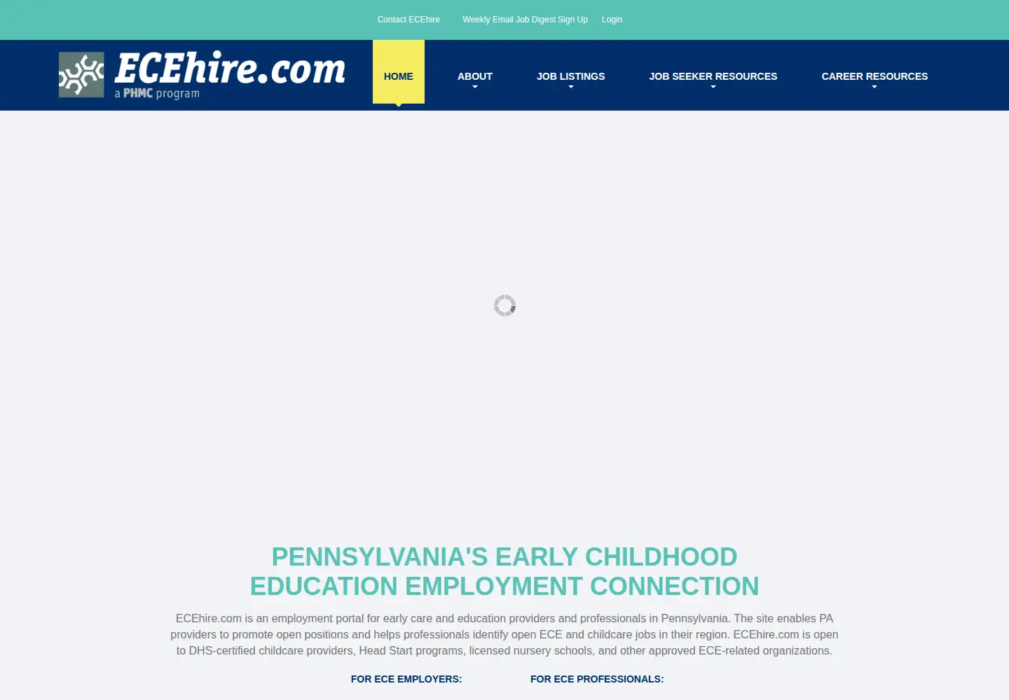 Captured homepage of ecehire.com in the current scan