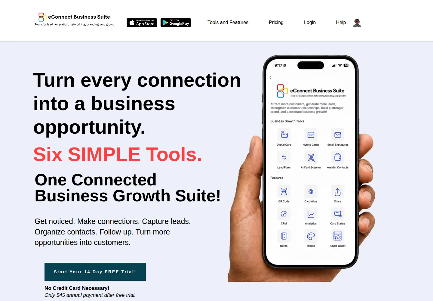 Screenshot of econnectcardsapp.com