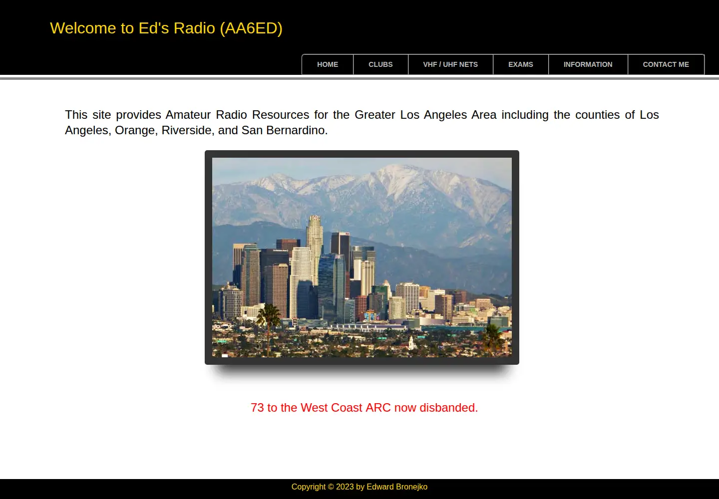 Captured homepage of edsradio.com in the current scan