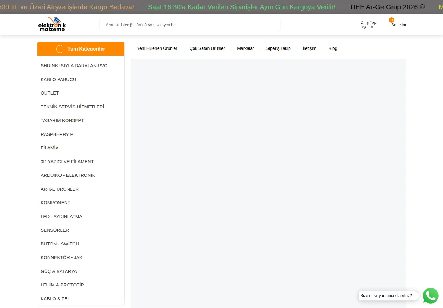 Screenshot of elektronikmalzeme.com