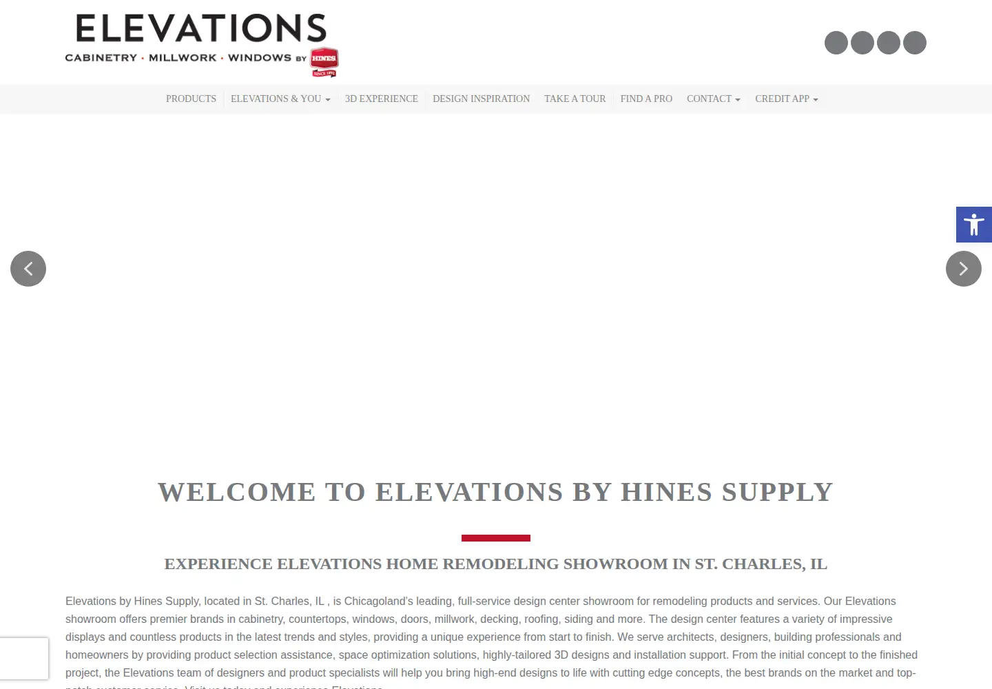 Captured homepage of elevationsbyhines.com in the current scan