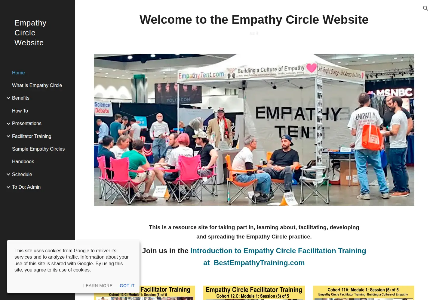 Screenshot of empathycircles.com