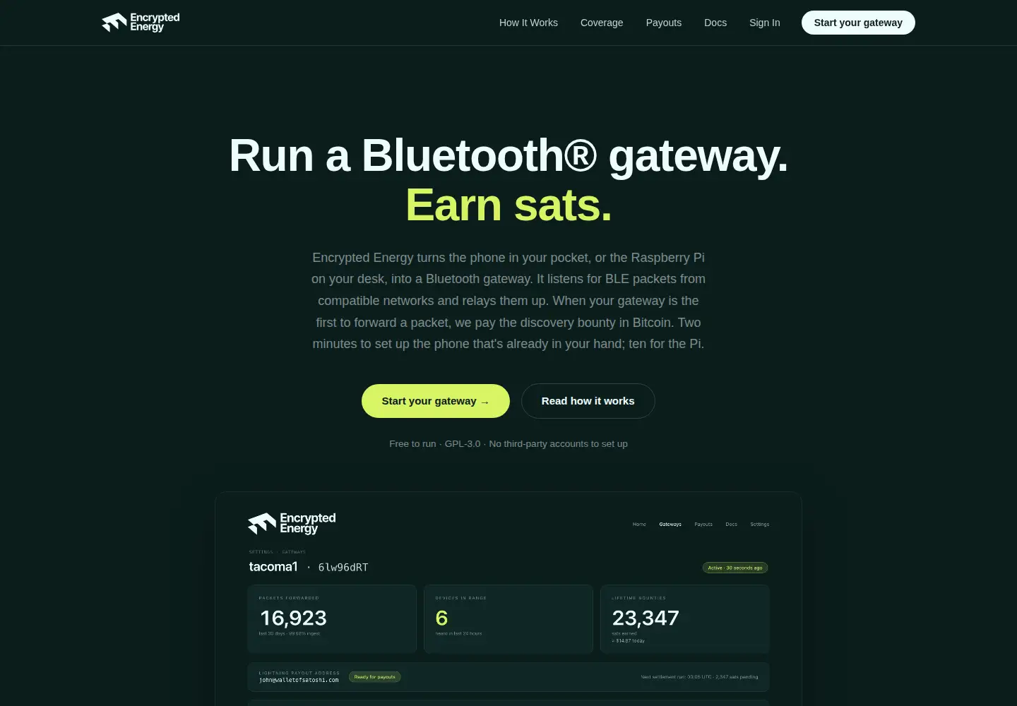 Captured homepage of encryptedenergy.com in the current scan