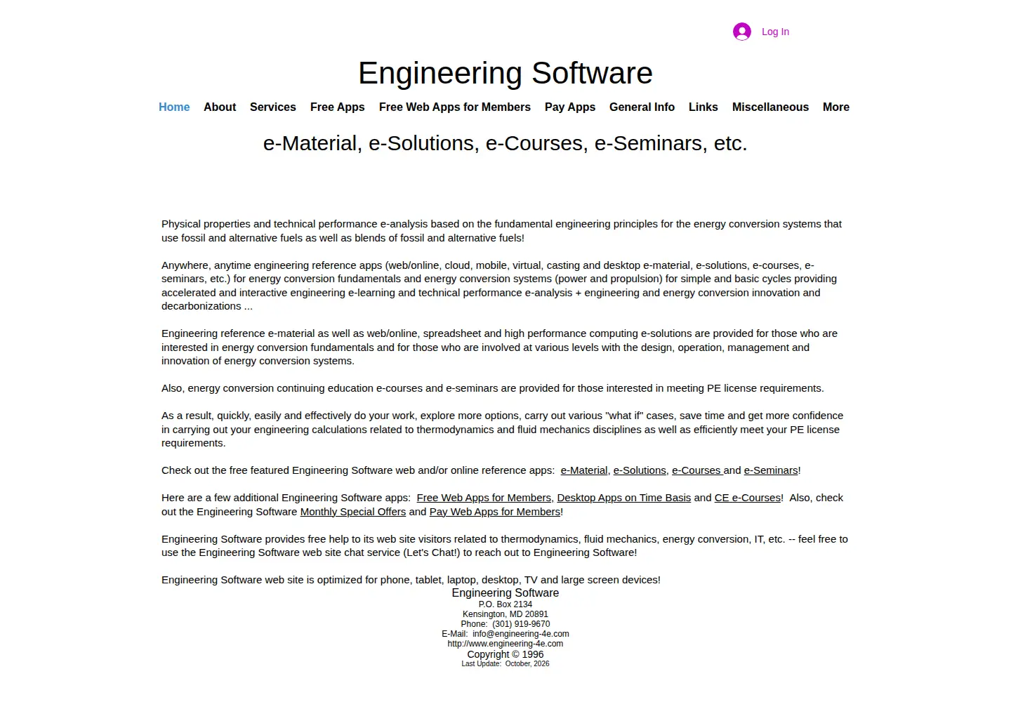 Captured homepage of engineering-4e.com in the current scan