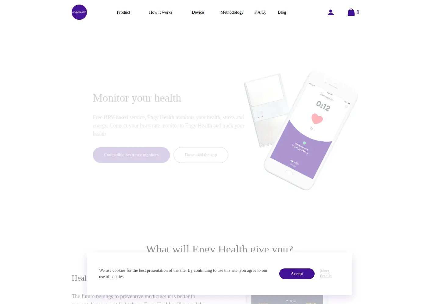 Captured homepage of engyhealth.com in the current scan