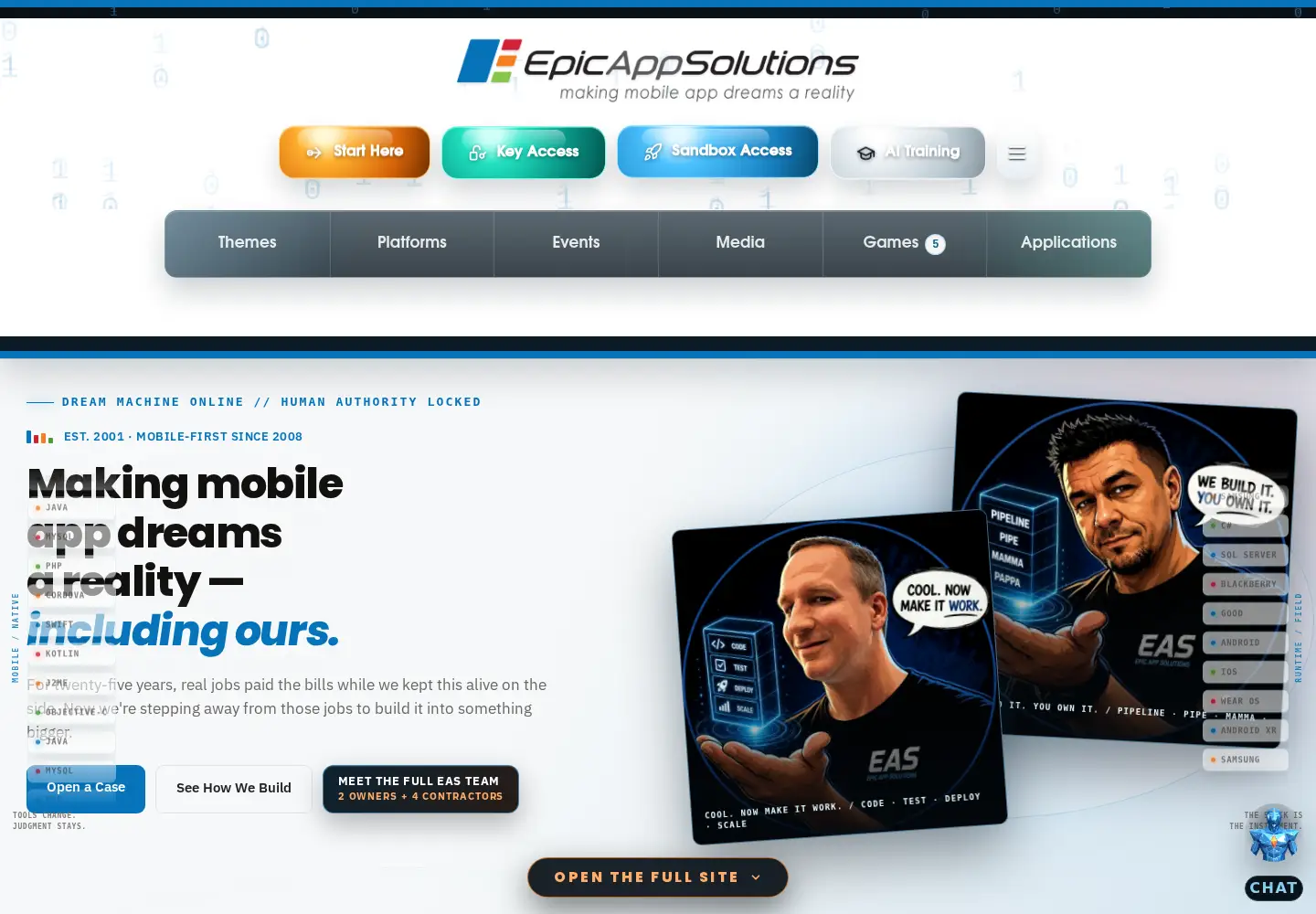 Screenshot of epicappsolutions.com