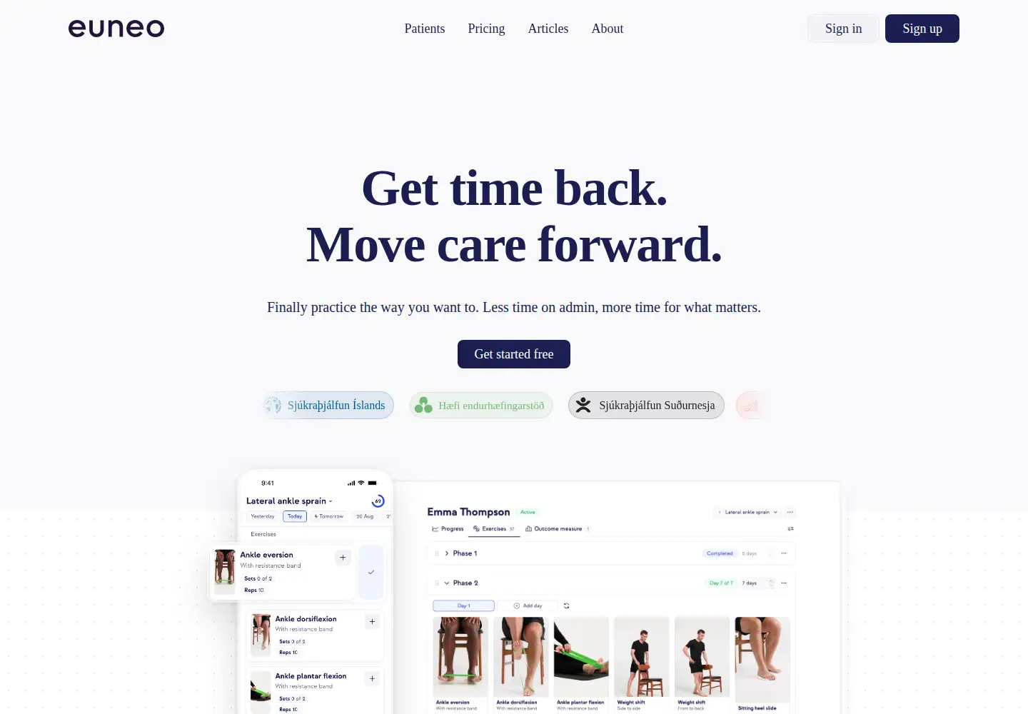 Screenshot of euneohealth.com