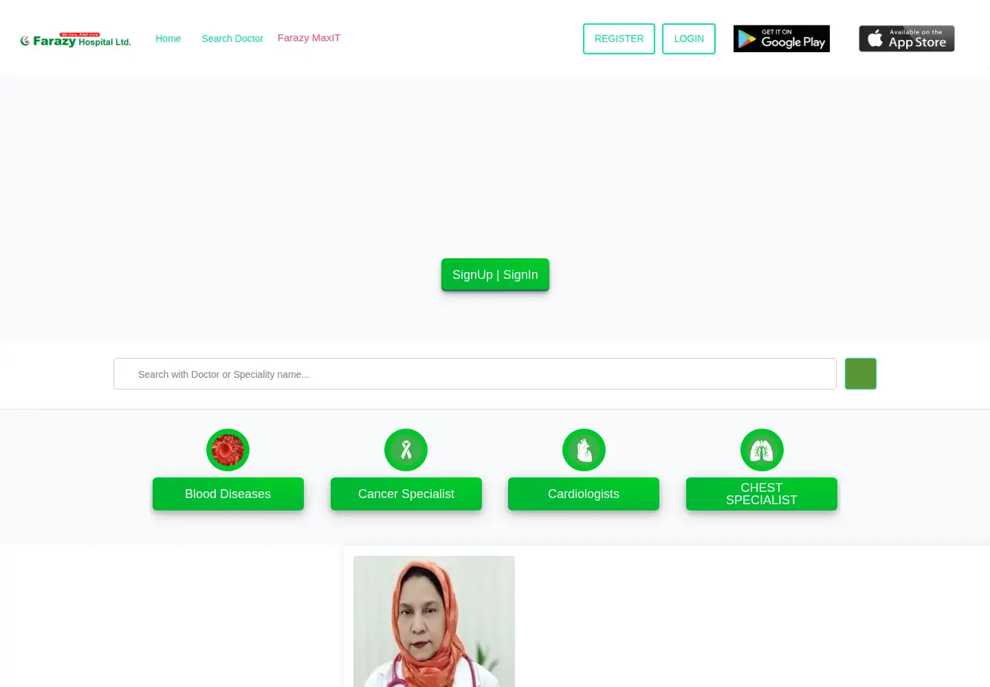 Captured homepage of farazymaxit.com in the current scan