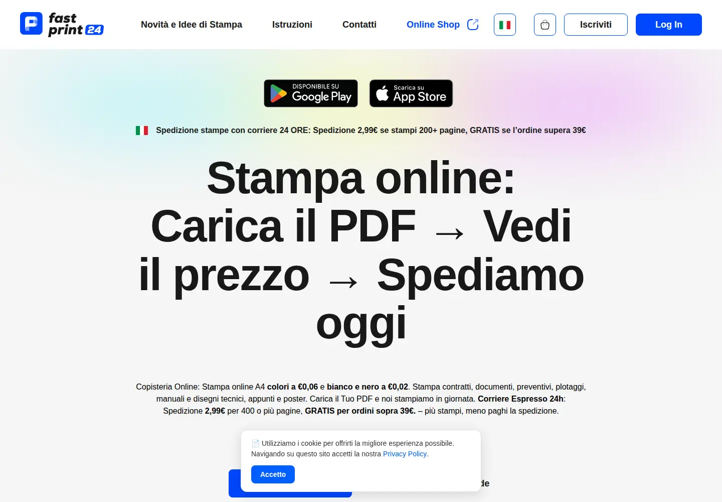 Captured homepage of fastprint24.com in the current scan