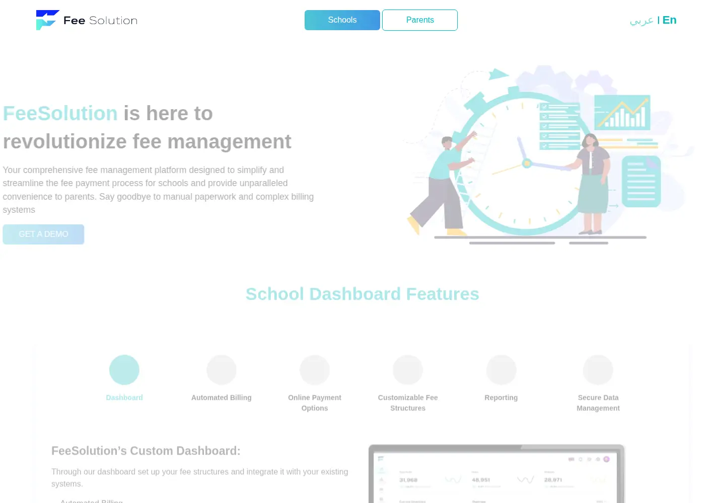 Screenshot of feesolution.com