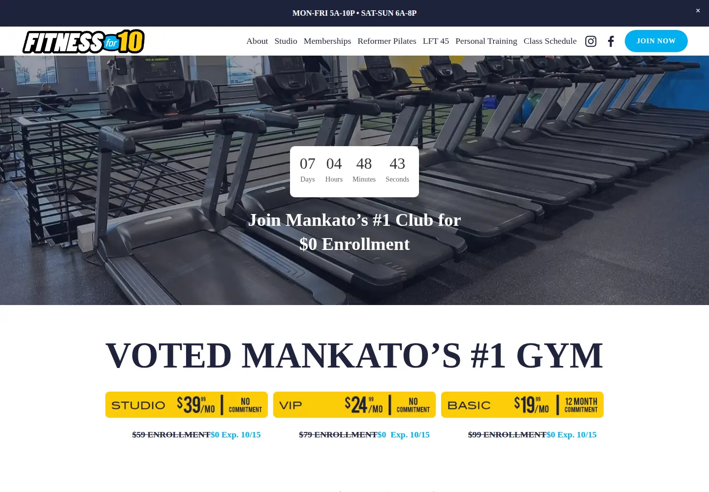 Captured homepage of ff10mankato.com in the current scan