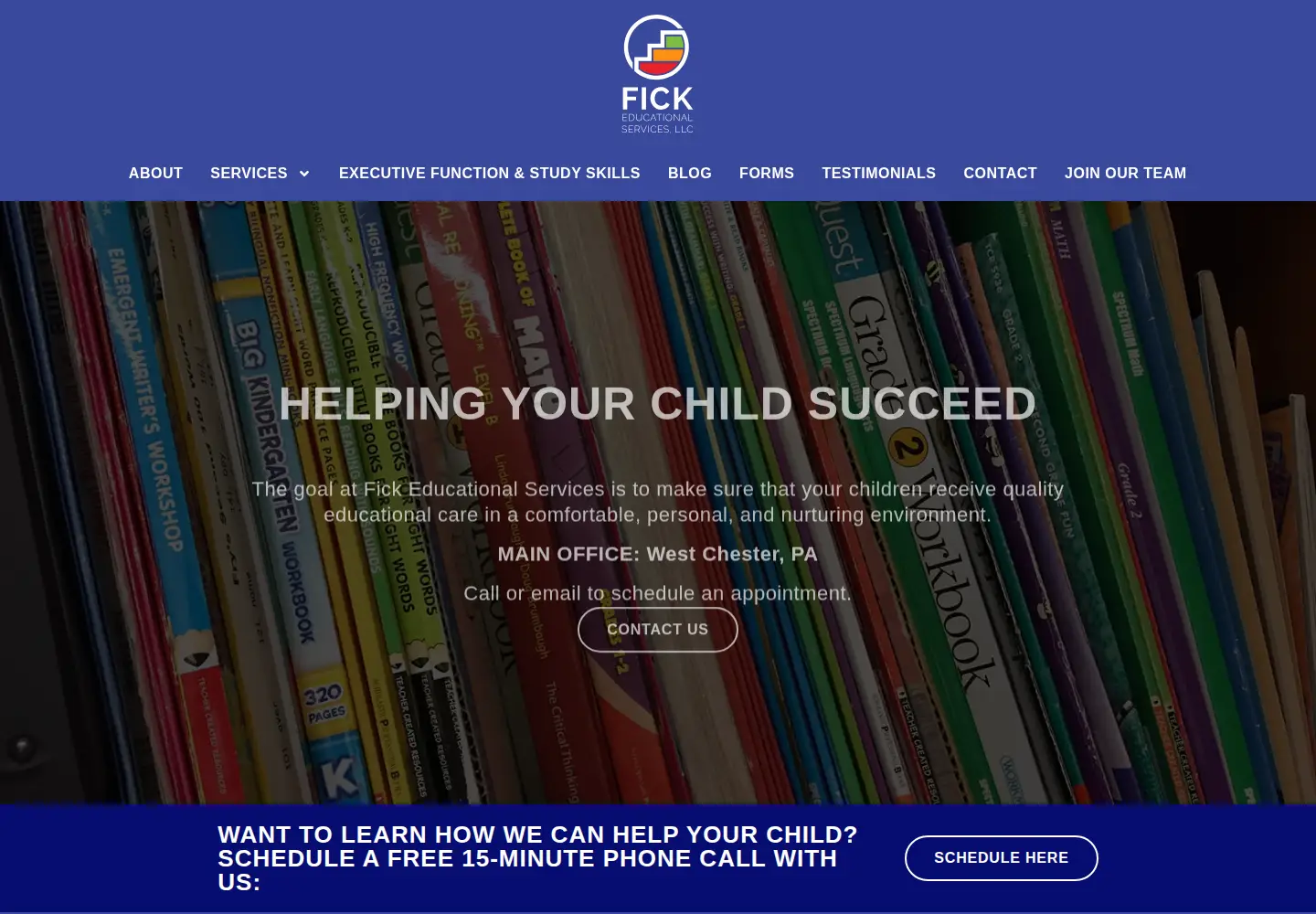 Captured homepage of fickeducation.com in the current scan