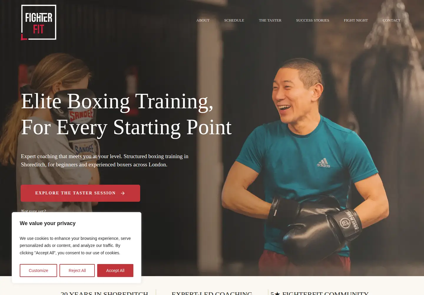 Screenshot of fighterfit.com