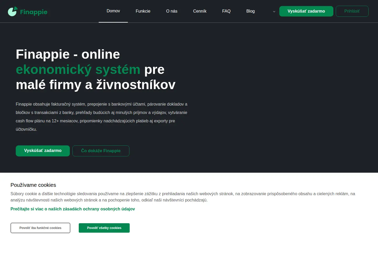 Captured homepage of finappie.com in the current scan
