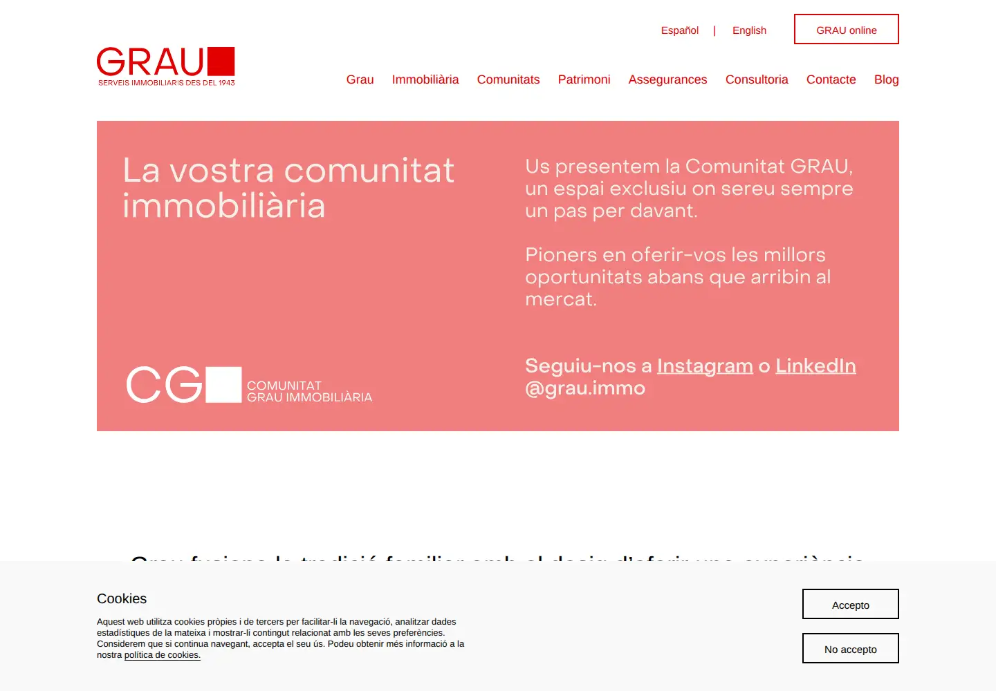 Screenshot of finquesgrau.com