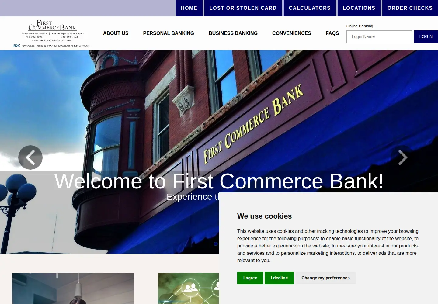 Screenshot of firstcommercebankonline.com