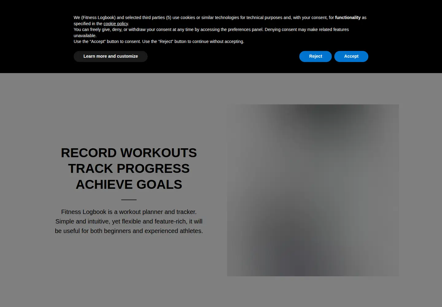 Screenshot of fitness-logbook.com