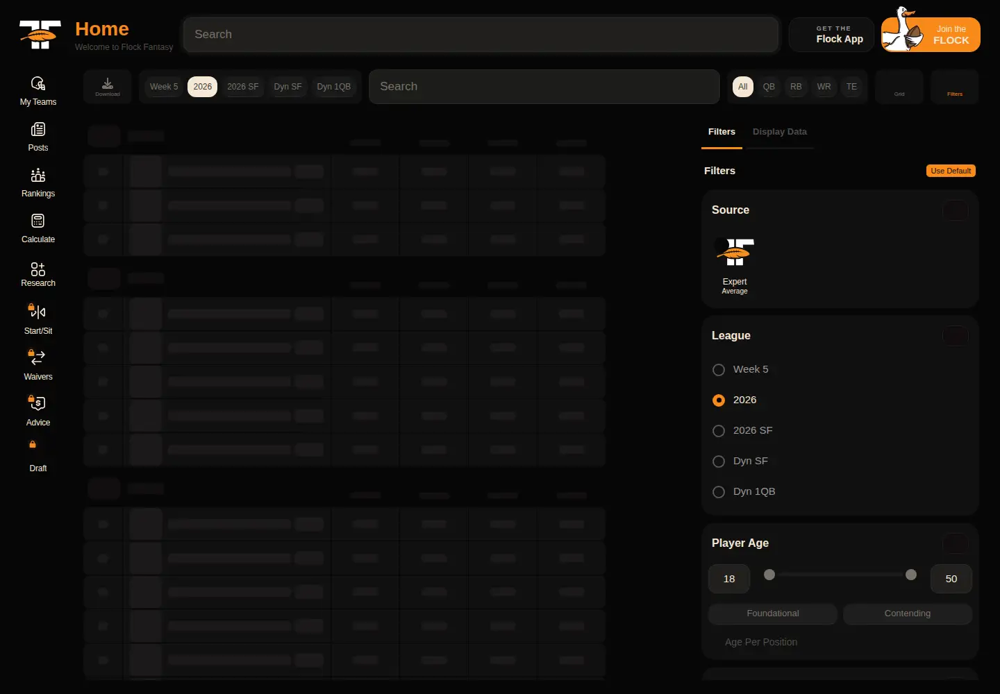 Screenshot of flockfantasy.com