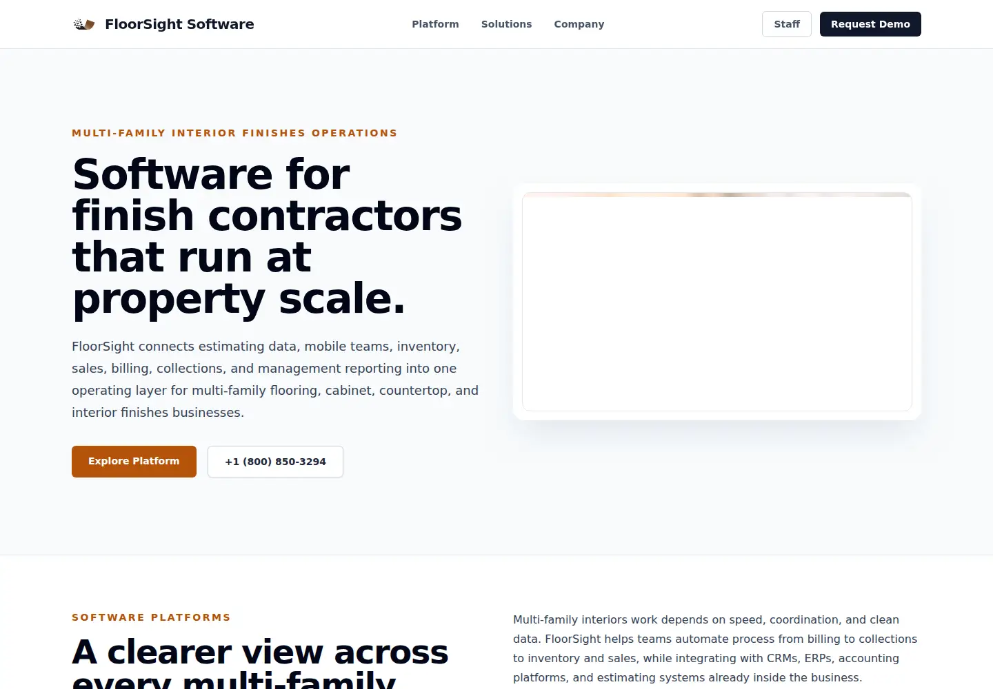 Screenshot of floorsightsoftware.com