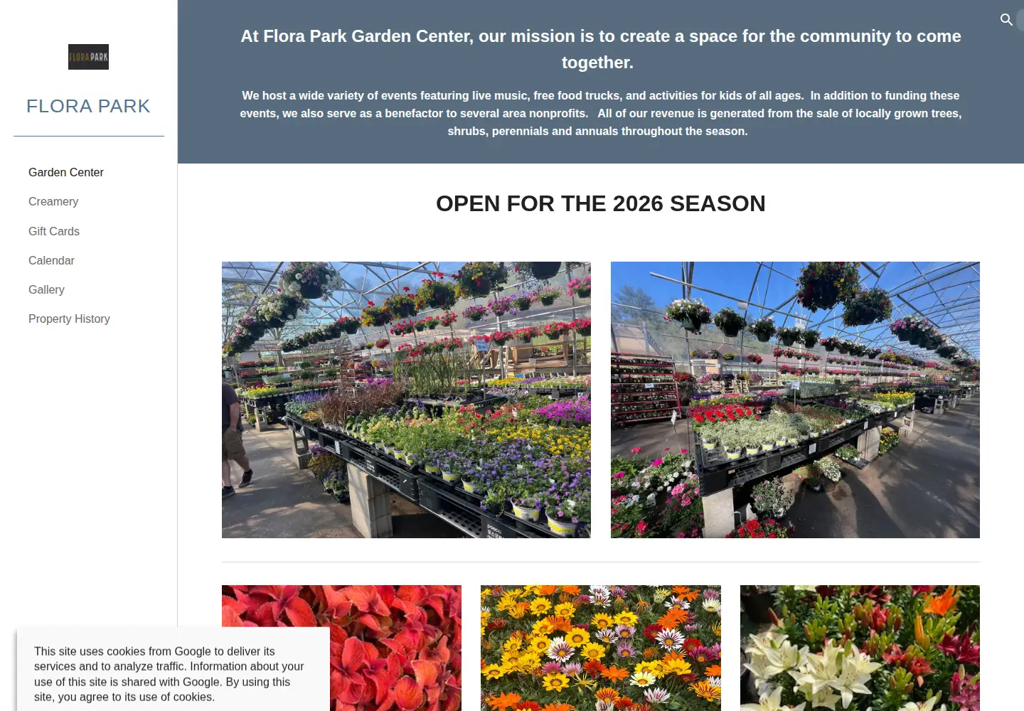 Captured homepage of floraparkgc.com in the current scan