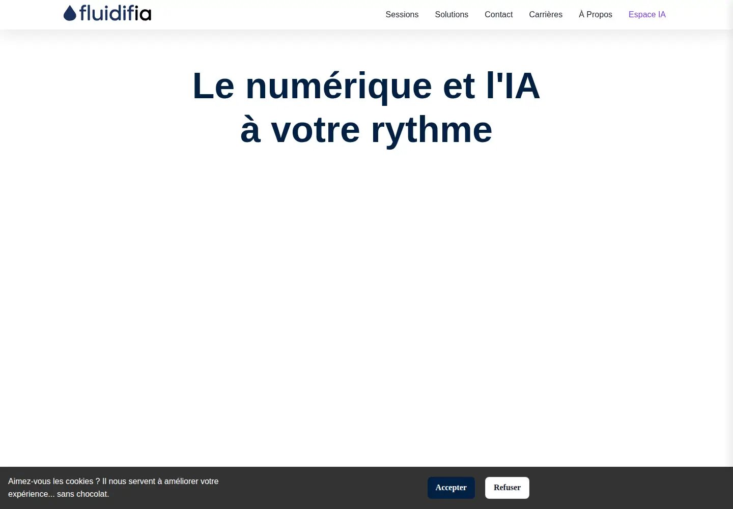 Captured homepage of fluidifia.com in the current scan