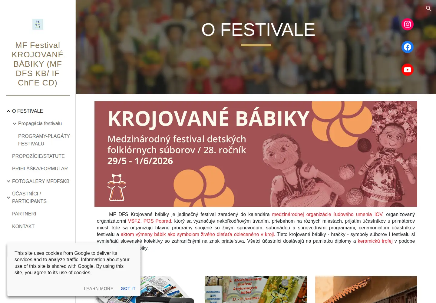 Captured homepage of folklore-festival-costumed-dolls.com in the current scan