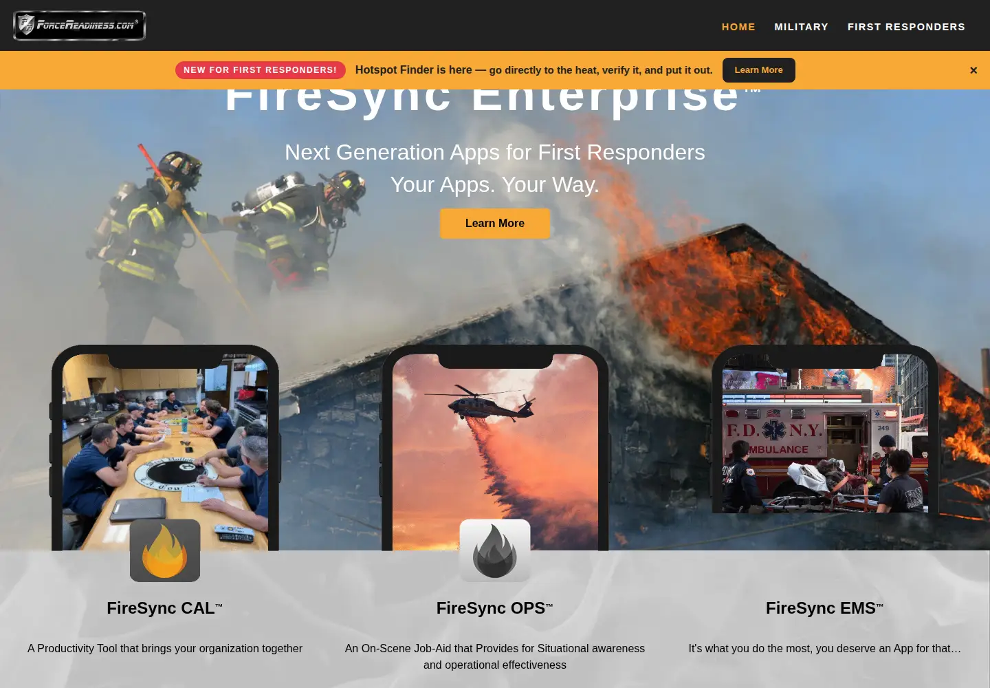 Screenshot of forcereadiness.com