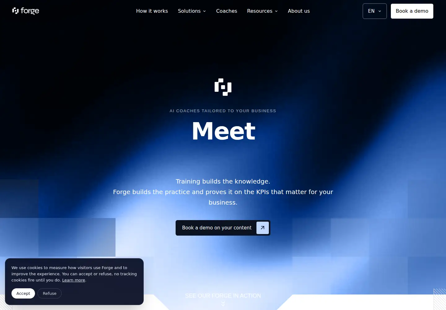 Captured homepage of forgelearning.com in the current scan