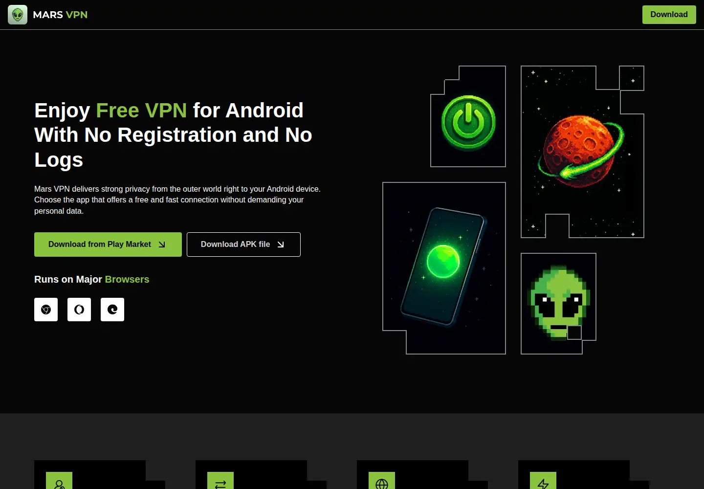 Screenshot of freevpnmars.com