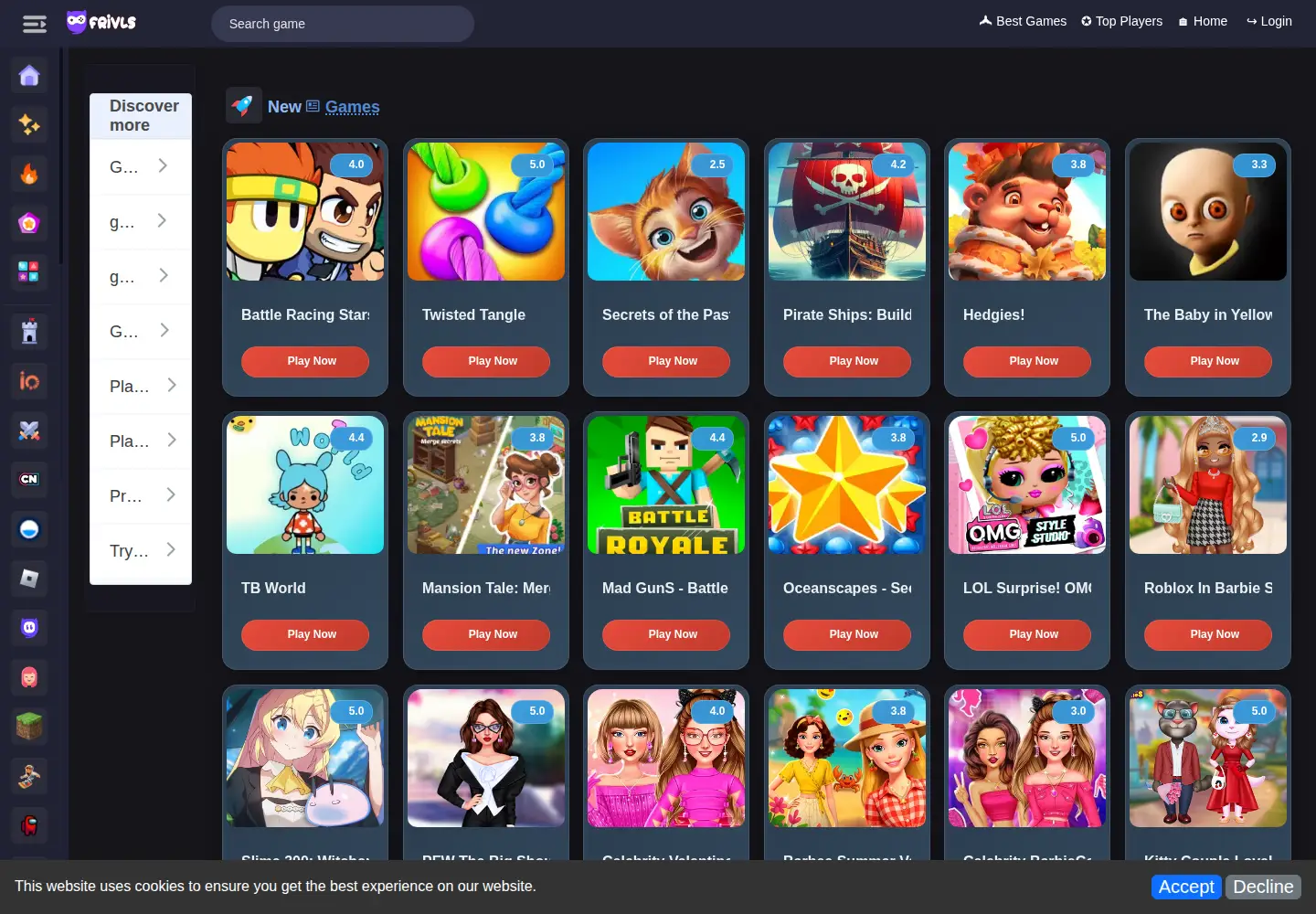 Screenshot of frivls.com