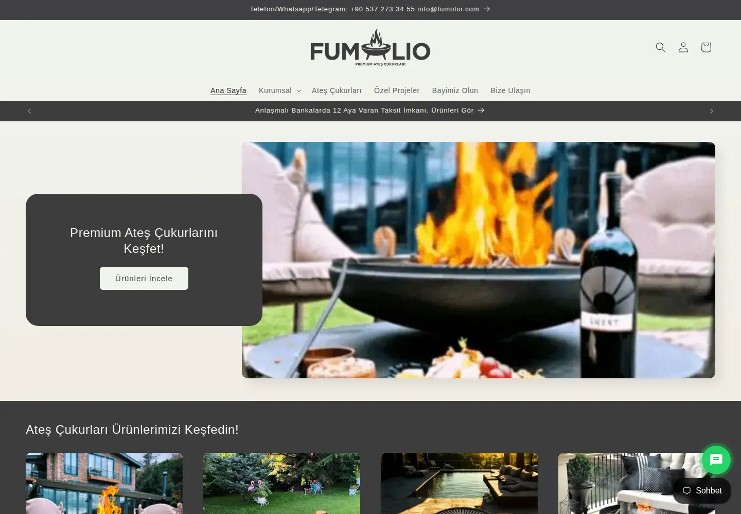 Captured homepage of fumolio.com in the current scan
